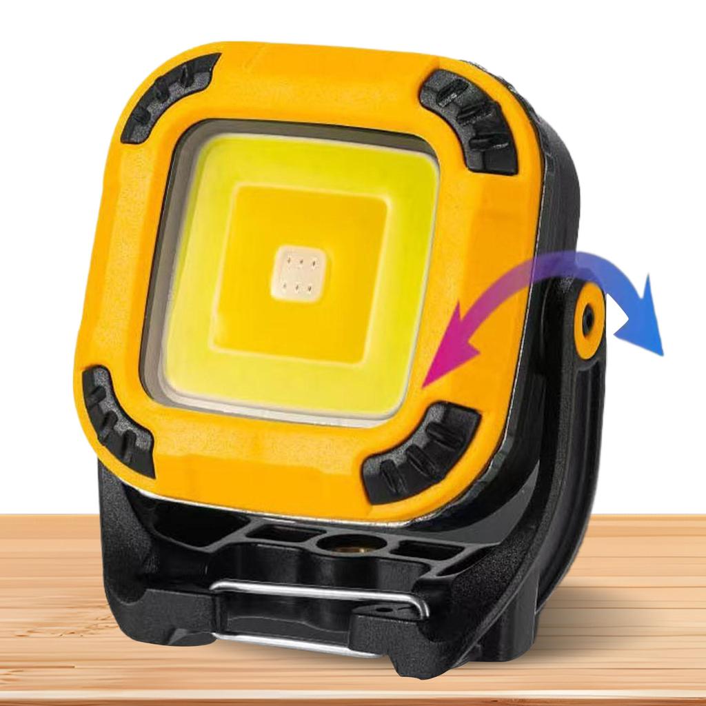 Emergency Repair Lights Rotatable USB Rechargeable Lamp with Hook Magnetic Flashlight