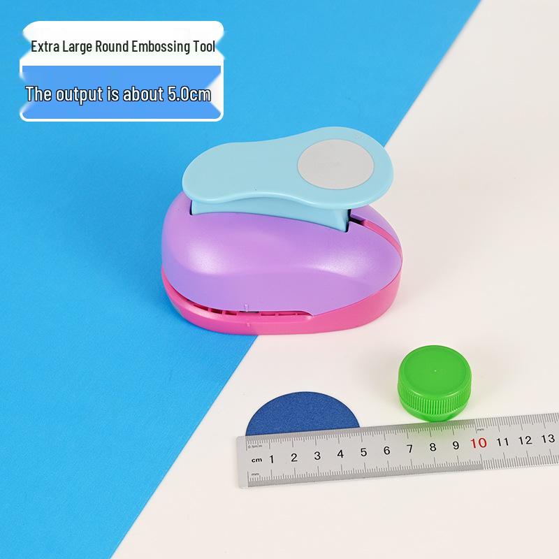 Children's DIY Embossing Machine: Easy Large Flower Punch for Kindergarten Craft and Paper-Cutting Projects