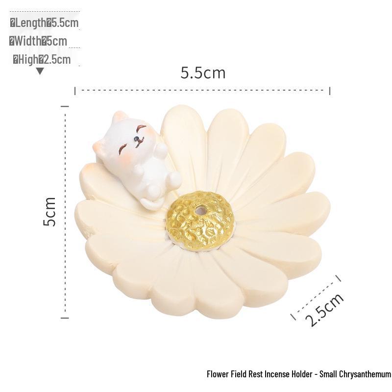 Cherry Blossom Resin Incense Holder - Zen Style Home Decoration Craft