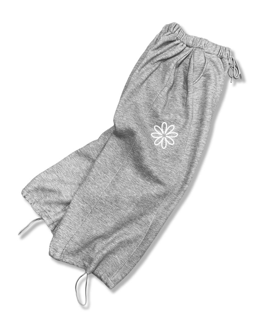 Damiswi (Fleece-Lined) Warm Cotton Balloon Fit Sweatpants_Gray