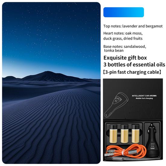 USB-C Car Charger Adapter with Aromatherapy Fast Charging Universal 2-in-1