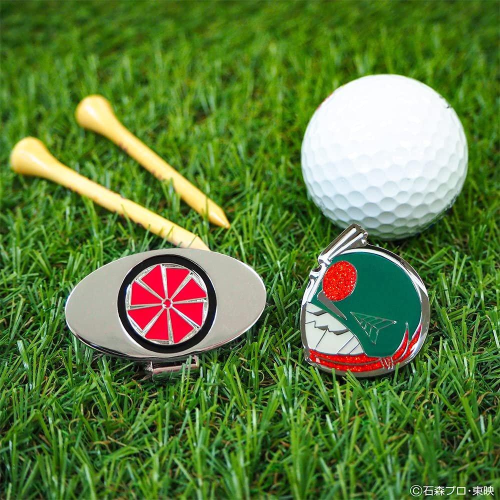 M.I.N.D. Kamen Rider Golf Ball Marker Henshin Belt Ver. Officially Licensed Magnetic Golf Ball Marker with Base Clip Japan Import