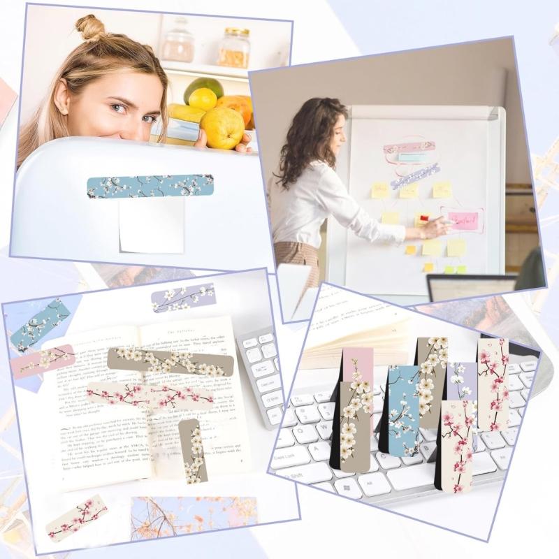 Flowers Bookmarks Magnetic Page Markers Clip Lovely Bookmarks Reading Bookmarks Aesthetic Bookmarks