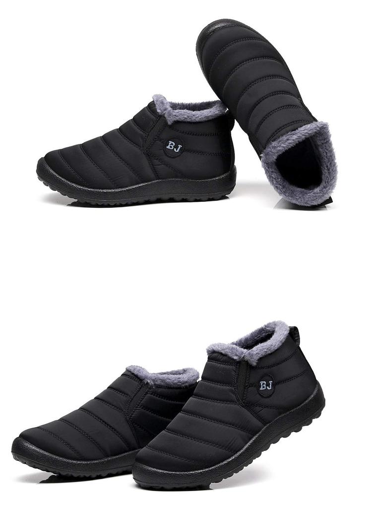 Cold Weather Side Winter Size 3E and more Snowshoes, Shoes, Unisex, Waterproof, Water-Repellent, Gore, Slip-On Boots, (25.5 cm, Black)