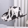 Versatile men's and women's outdoor western cowboy hat fashion suede cow color jazz top hat casual fedora