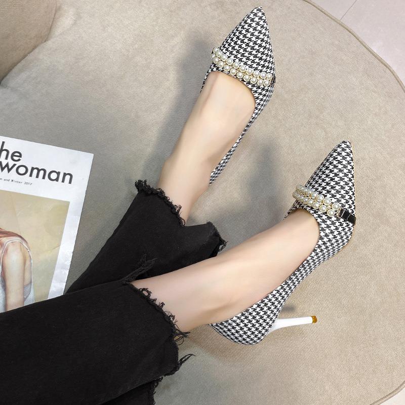 New Shallow Pointed Single Shoes Women's Fashion High Heels Women's Fine Heels Fashion Versatile High Heels