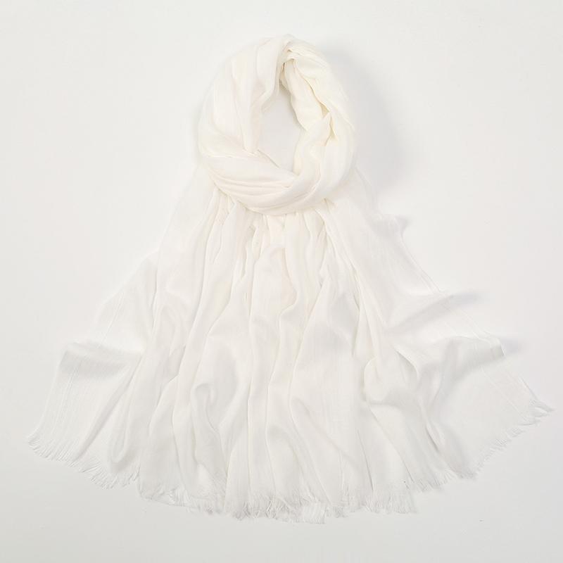 Large Size Cotton Feeling Scarf Women Plain Foulard Femme Luxury Hijab Long Bandana Evening Party Dress Shawls and Wraps