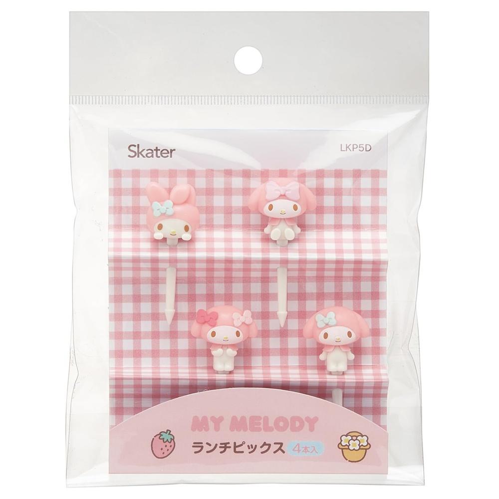 Skater Lunch Picks 3D My Melody Sanrio 4 pieces LKP5D