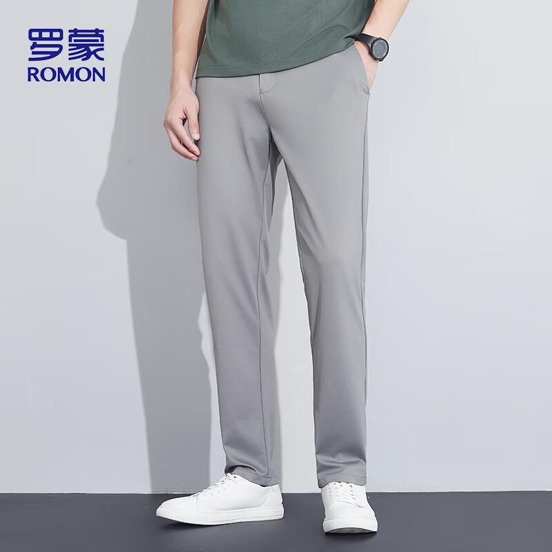 ROMON Men's Spring Summer Casual Straight-Leg Pants