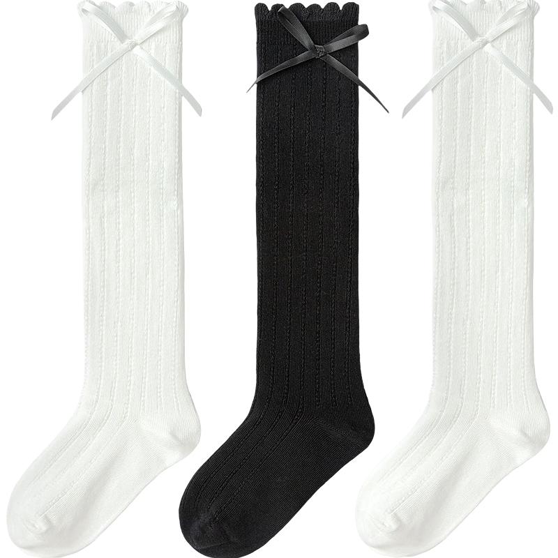 Balabala Girls  Mid-Calf Cotton Socks (3-Pair Pack) 120