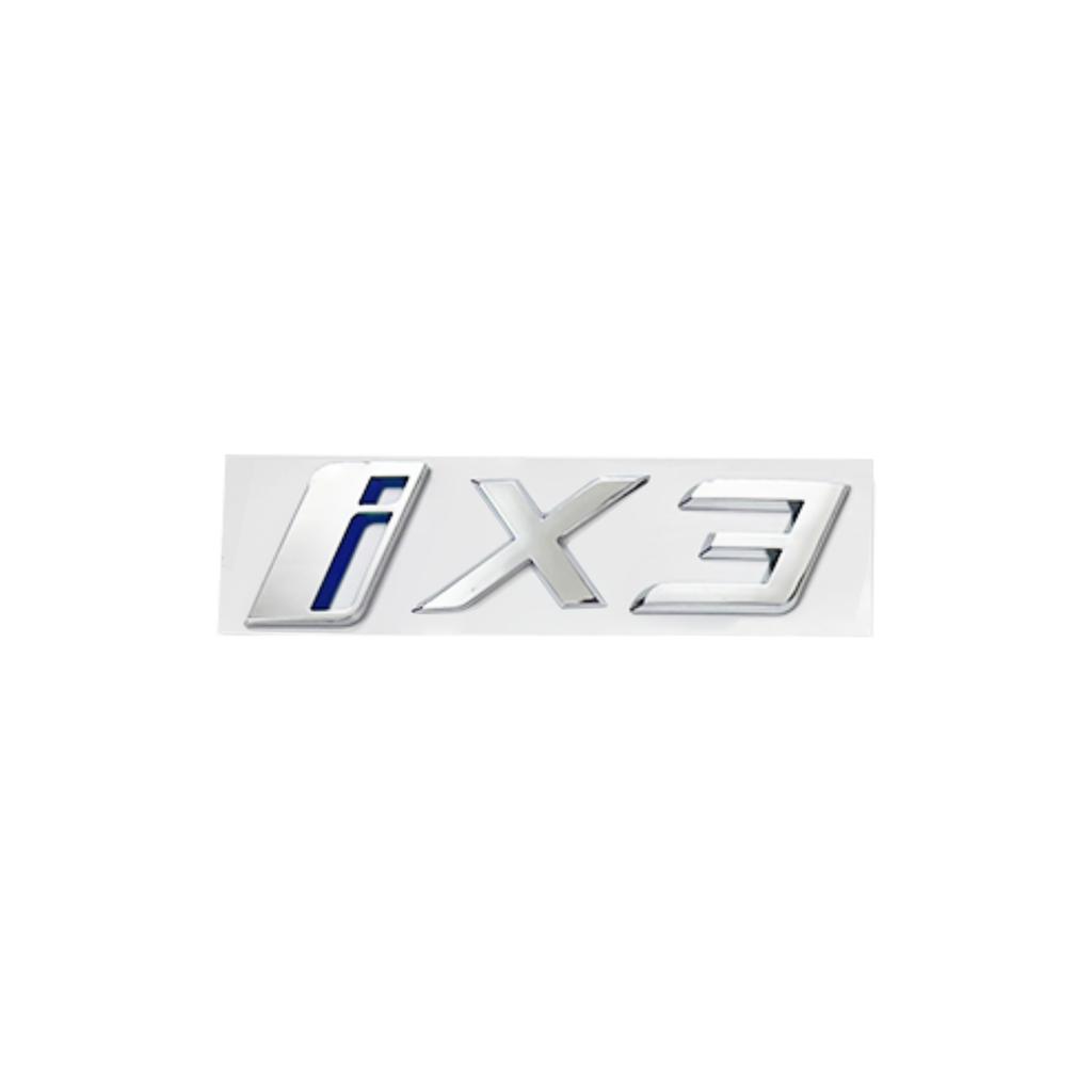 3D Chrome Silver Car Styling Ix I3 I4 I7 iX Ix3 iX4 Ix7 Emblem Decals Sticker for BMW X1 X3 X5 X6 GT Rear Trunk Decoration CD8