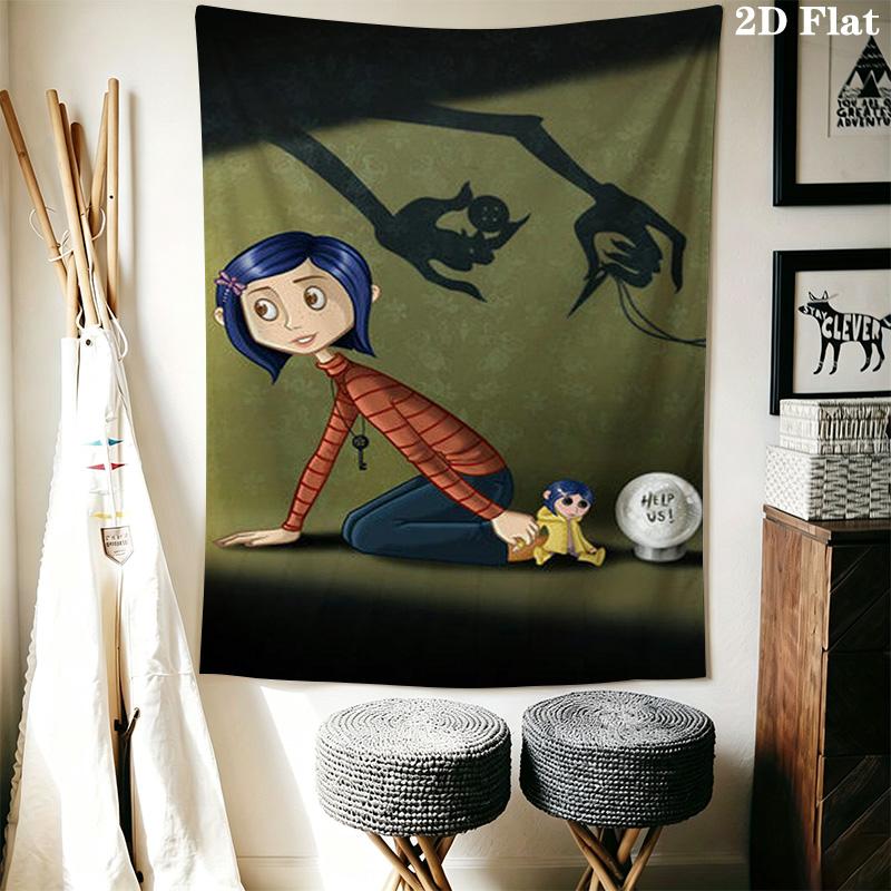 Coraline Pattern Home Decor Tapestry, Wall Hanging, Decorative RV Wall Cloth.MGT0918270