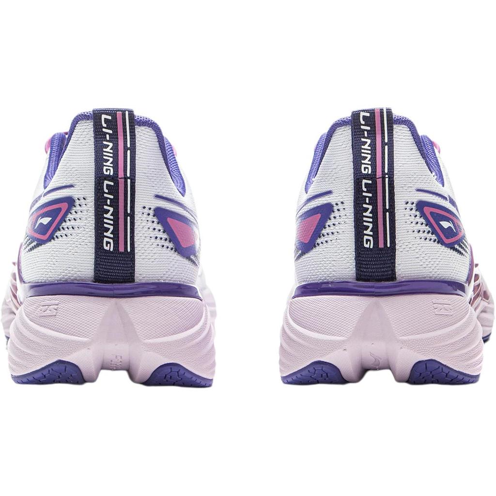 Li Ning Kids Running PU Classic Versatile Shock Absorption Rebound Breathable Low Top Running Shoes Kids Running Shoes Purple YKFV184-2