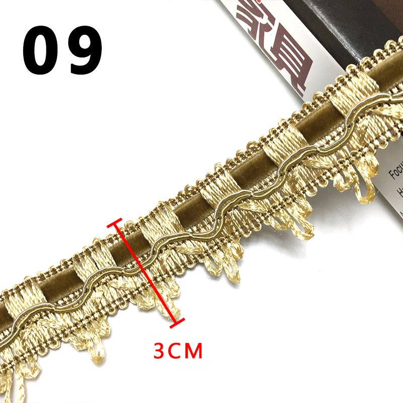 

11.5 Meter Tassel Fringe Trim 3cm Width Lace Trim Edge Ribbon For Sewing Curtain Sofa Cushion Edge Lace Upholstery DIY Crafts 11.5M