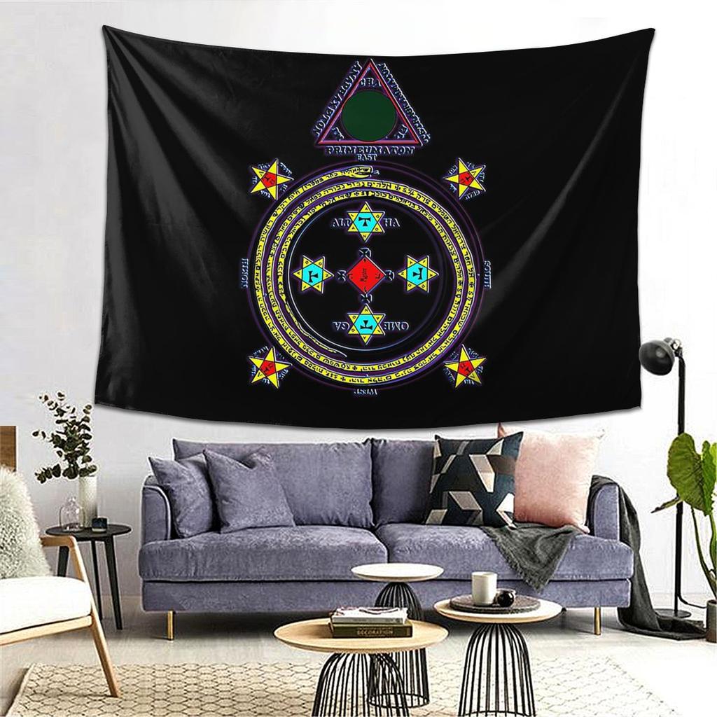 Salomon Kreis Goetia Wandteppich Dekor Kunst Ästhetische Wandteppiche für Wohnzimmer Schlafzimmer Zuhause Wandtuch Wandbehang