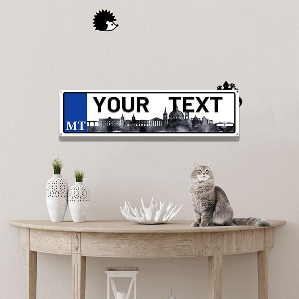 Personalized Metal Garage Decor Sign 40x10cm for Home Car Wall