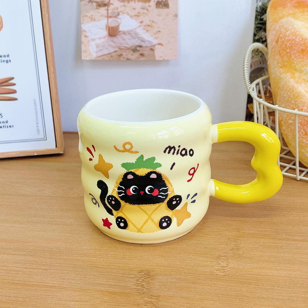 Cute Cat Mug with Lid Spoon with High Value Ceramic Drinking Cup for Home Use for Girls Birthday Gifts