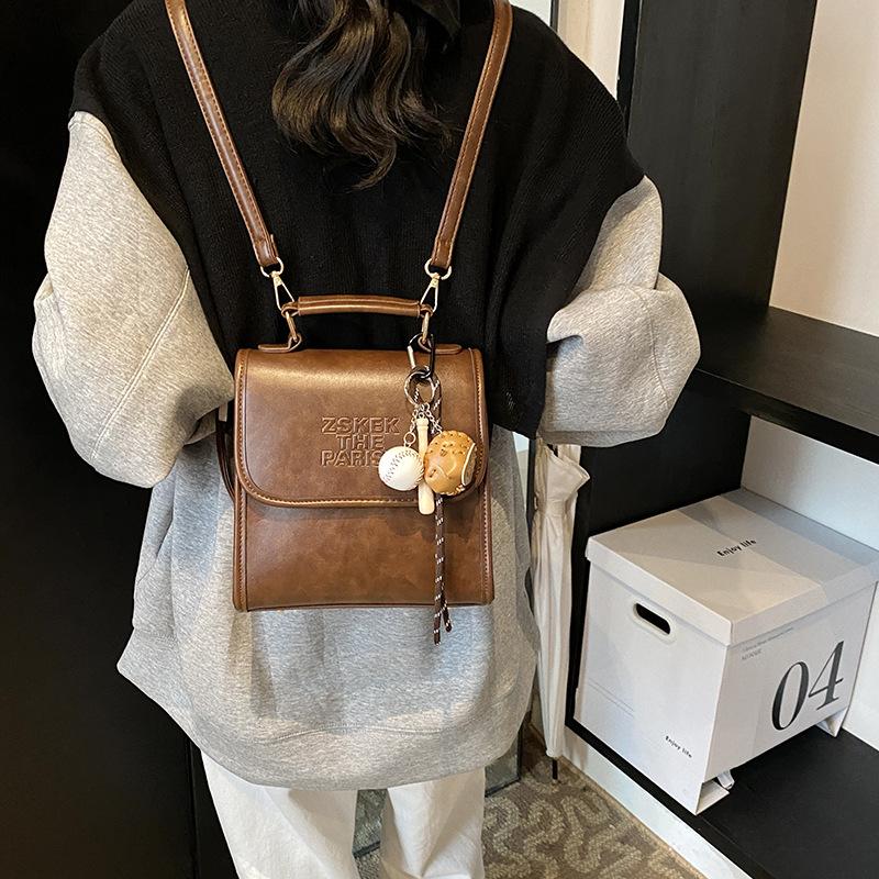 Casual Retro Large Capacity Women'S Backpack Popular Foreign Style Backpack Messenger Bag Student Schoolbag