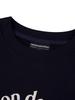 LA MAISON STUDIO Women'S Crop Circle Logo Embossed Le Lis Heavy Terry Sweatshirt Navy Cream (Fcd3Ts701W)