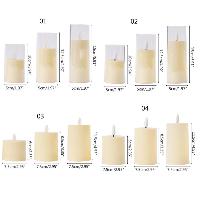 Electronic Flameless LED Candle Light Bright Battery Operated Lamp with Realistic Flame Christmas Holiday Wedding Home