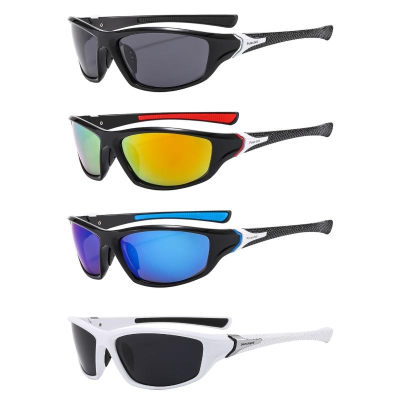 4pcs Unisex Sports Fashion Glasses, Full Frame UV Resistant Sunglasses, Suitable for Outdoor Leisure Travel Glasses