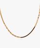 Helene Jewelry 14K 18K Plain Box Half Tri-Chain Gold Necklace (Type B)