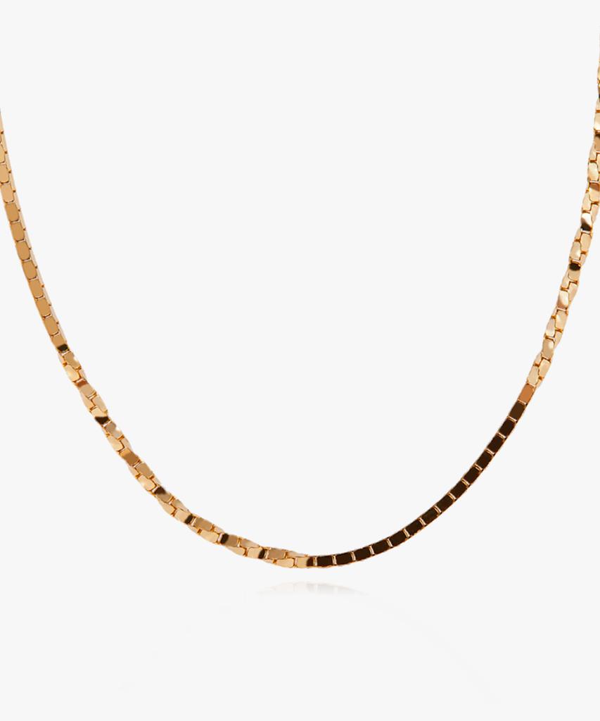 Helene Jewelry 14K 18K Plain Box Half Tri-Chain Gold Necklace (Type B)