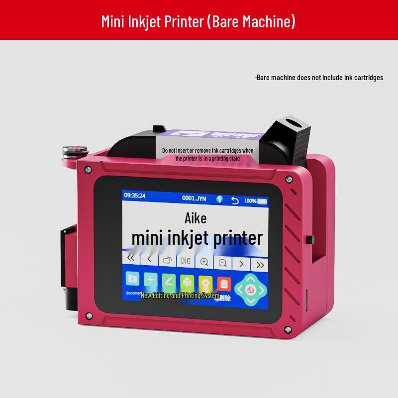 

Aike Mini Handheld Inkjet Printer - Smart Date & Label Coder for Bottle Caps with Free Shipping