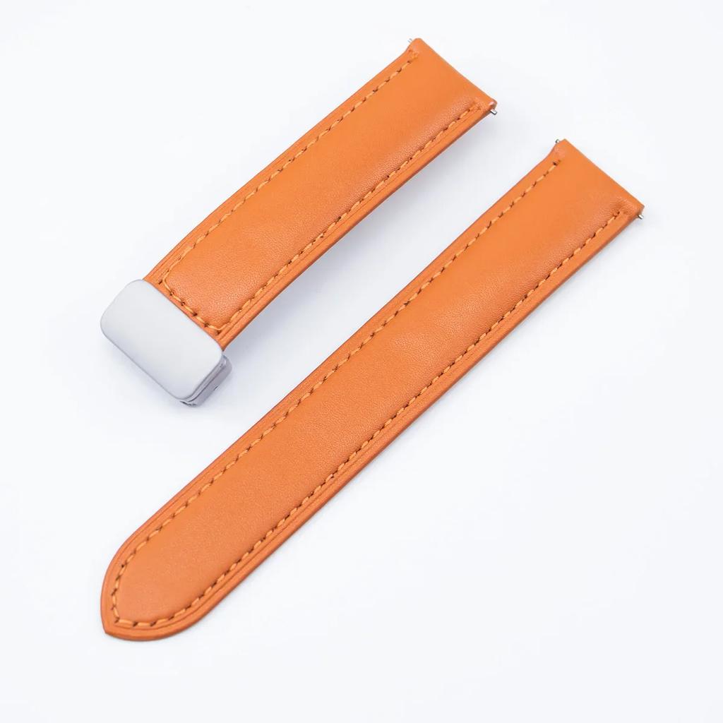 20mm Leather Strap For Samsung Galaxy Watch 6 5 4 7Classic 43mm 47mm 44mm 40mm 42mm 45mm Magnetic Buckle Band for Huawei GTS BIP