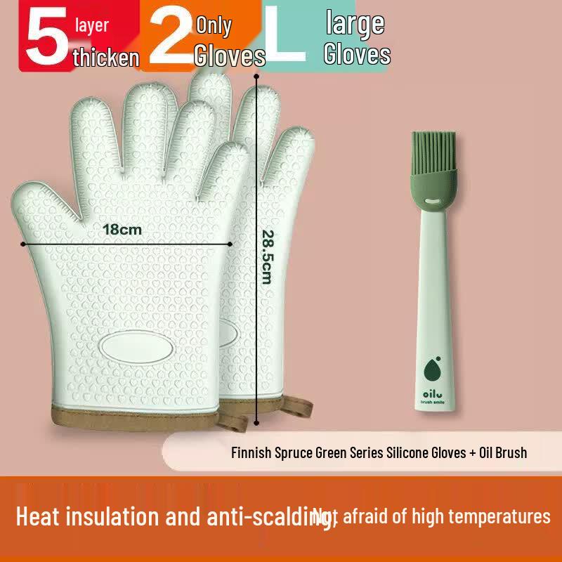 ZISIZ Heat Resistant Silicone Kitchen Gloves
