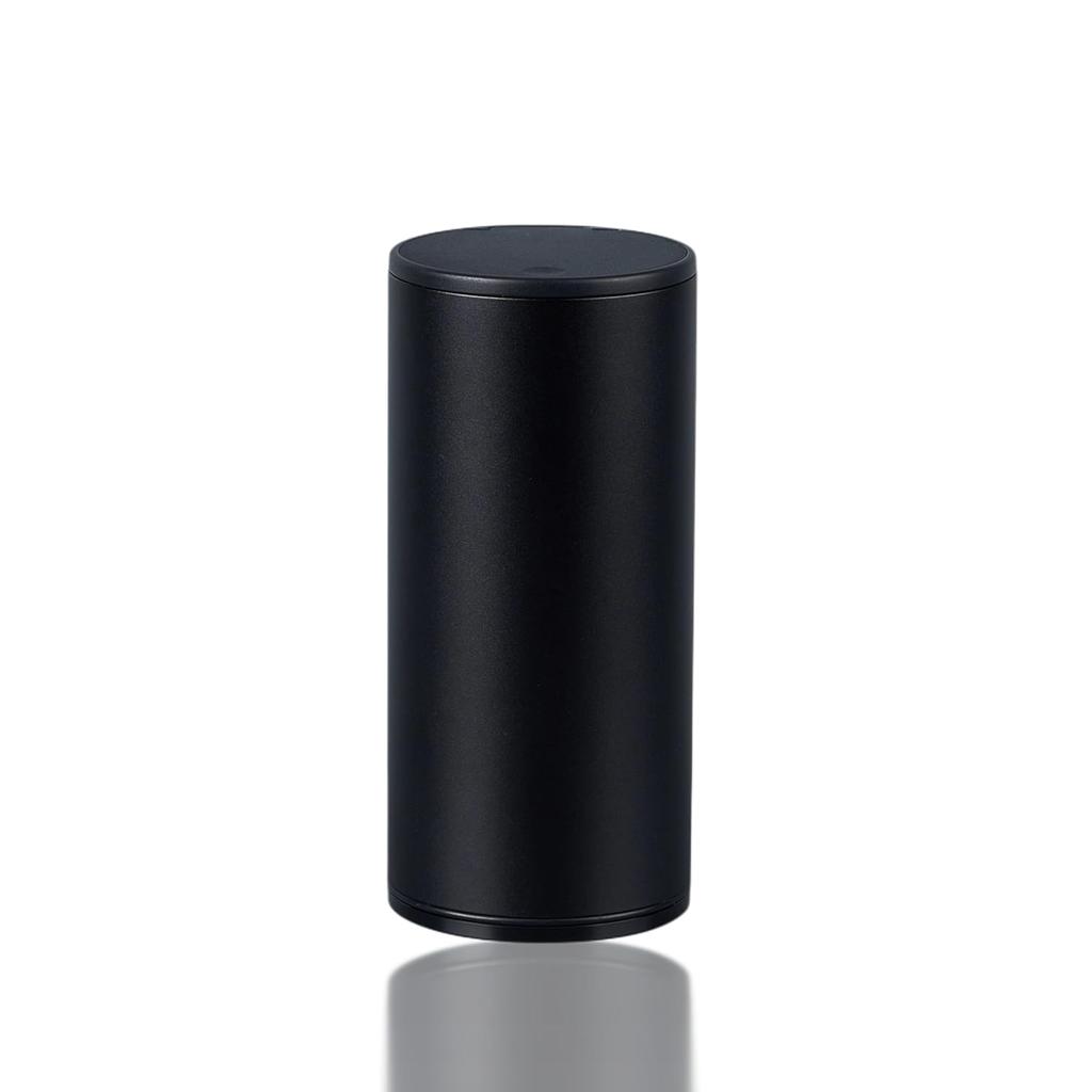 Car Trash Can With Lid - Leakproof Mini Garbage Can, Aluminum Alloy Bin, Accessories (Black)