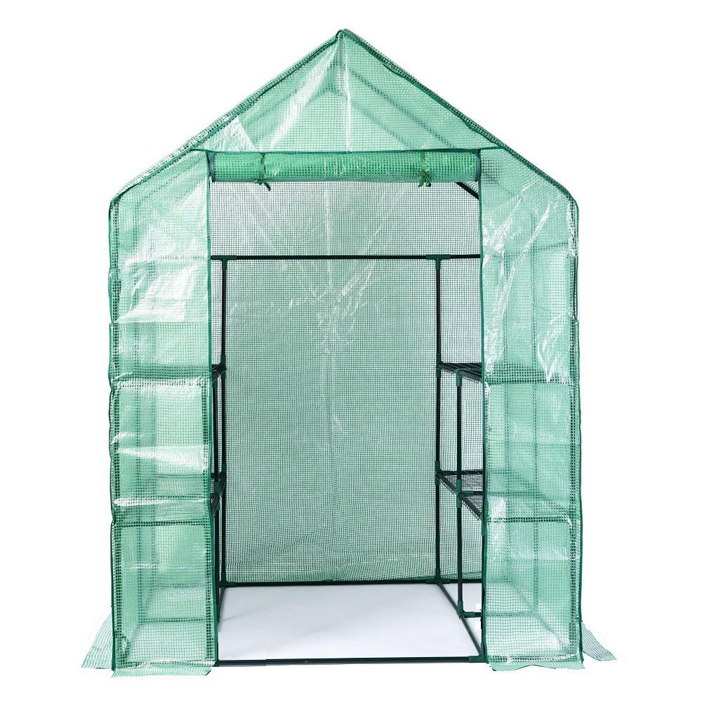 Walk-In Greenhouse with PE/PVC Cover – Ideal for Flowers and Succulents