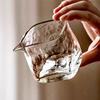 175ml Square Transparent Hammer Glass Fair Cup Tea Dispenser Heat Resistant Chahai Tea Separator Kungfu Tea Set Accessories