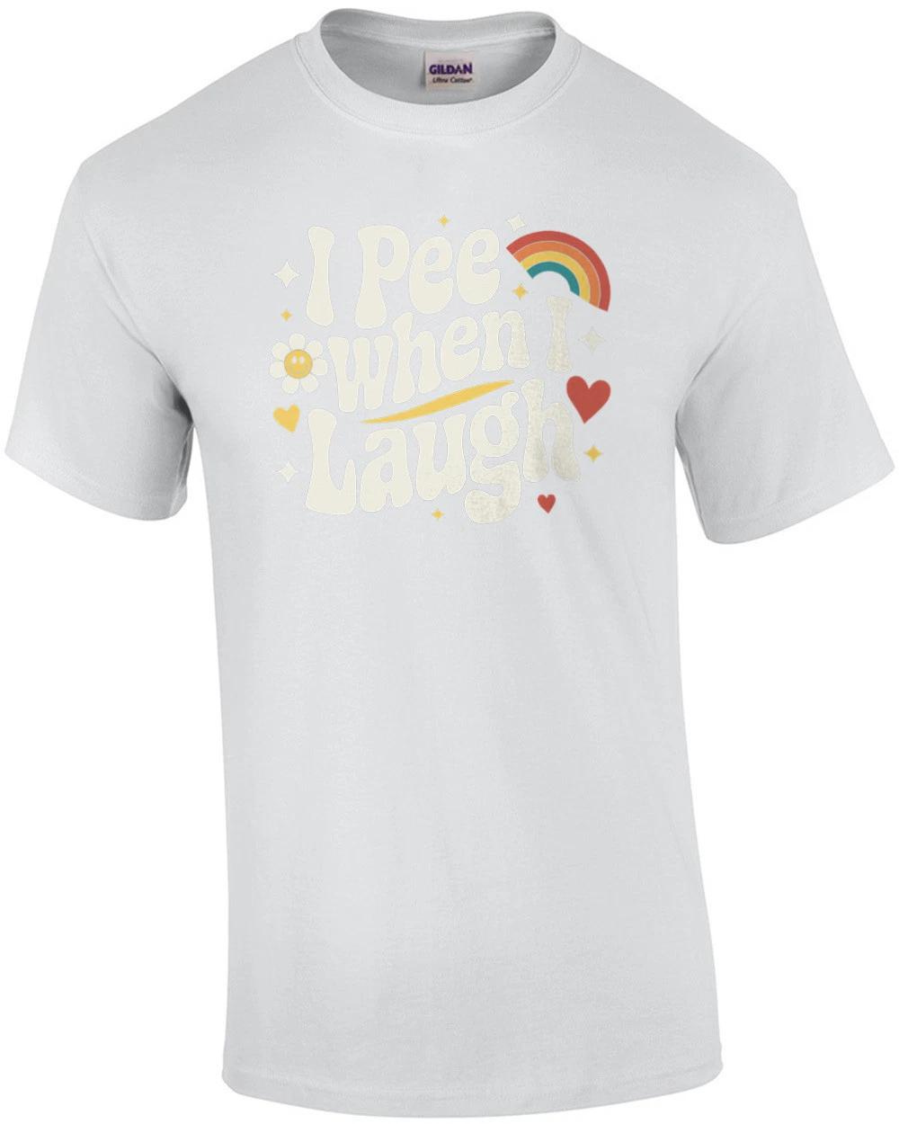 I pee when I laugh - funny ladies t-shirt L