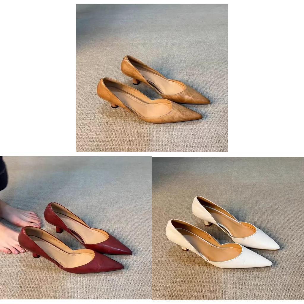 Scarpe Décolleté Francesi Donna Estate Tacco Alto a Punta per Ufficio