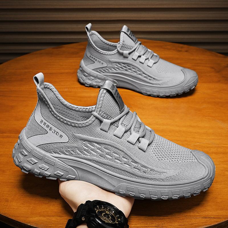 Men's shoes 2025 Xiankun spring breathable and deodorant fly-woven mesh versatile casual net shoes men's running sports trendy shoes