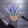 Mini Potted Lavender Flowers Artificial Fake Flower And Plant Flocked Charming Purple For Warm And Loving Home Or Venue Decor