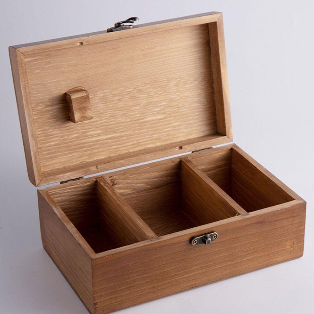 Vintage Sewing Box Pine Wooden Sewing Storage Box Sewing Organizer Needle Thread Storage Case  Home