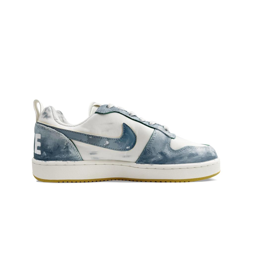 Nike Court Borough PRM Weightlessness, Crane's Song In The Mountains Abrasion Resistant Low top Skateboard Shoes Men's 844881-100(Team1201-)