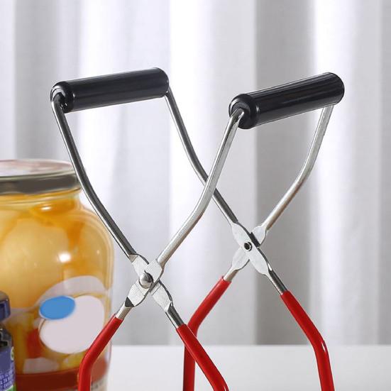 Stainless Steel Steaming Rack Foldable Jar Lifter for Mason Jars Heat-Resistant Mason Jar Holder with Handles