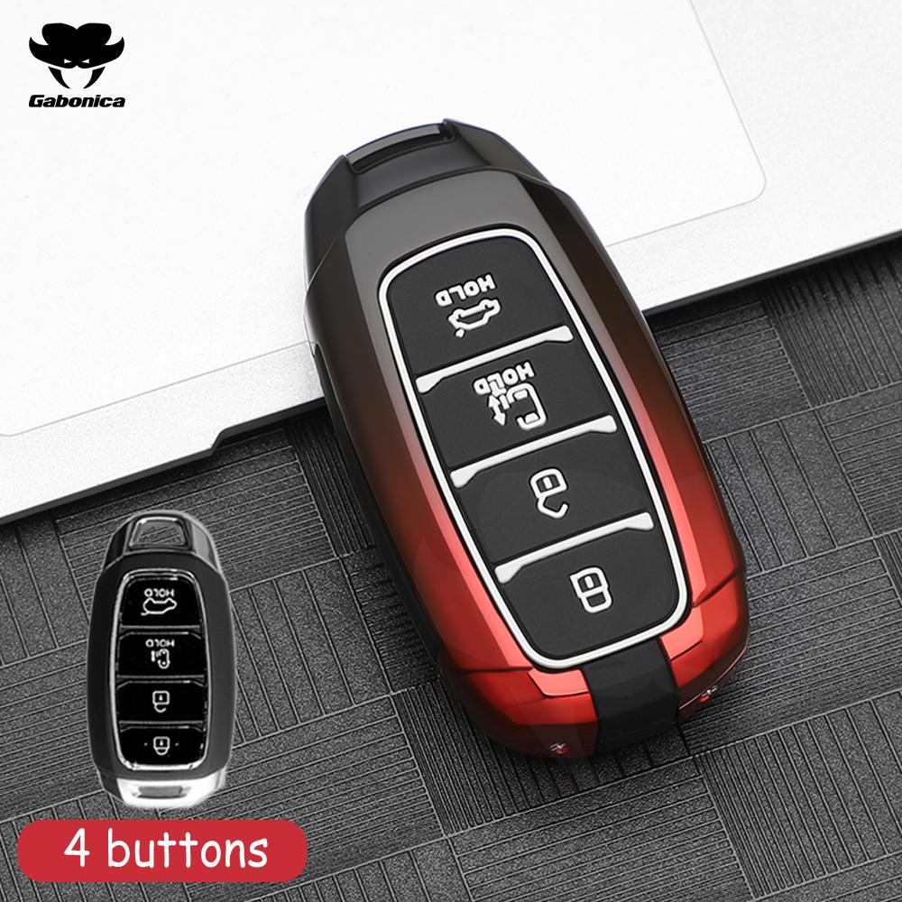 Alloy Car Key Cover For Hyundai N Line Verna Solaris Elantra Azera Kona Encino Grandeur Azera Palisade I30 Ix35 Accent Santa Fe