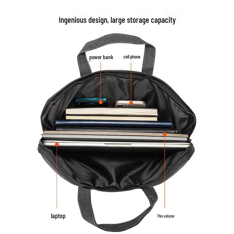 Gureide Men's Portable Zipper Briefcase