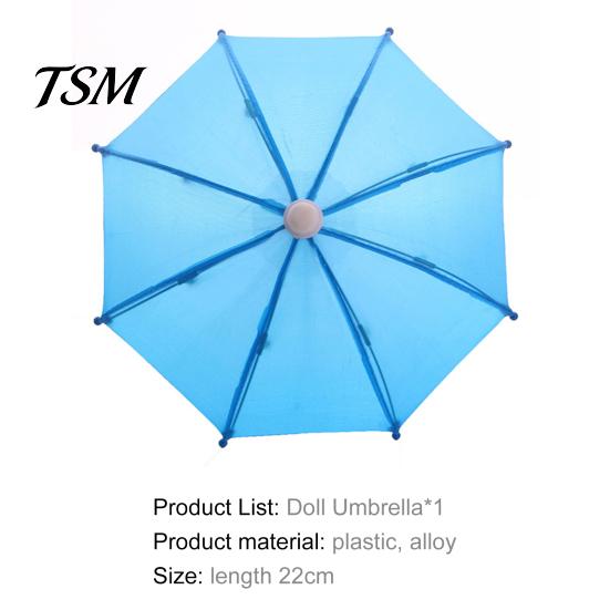 Home Decor Doll Umbrella Cute Decorative Solid Color Dollhouse Household Supplies Open Close Decoration Daily Use