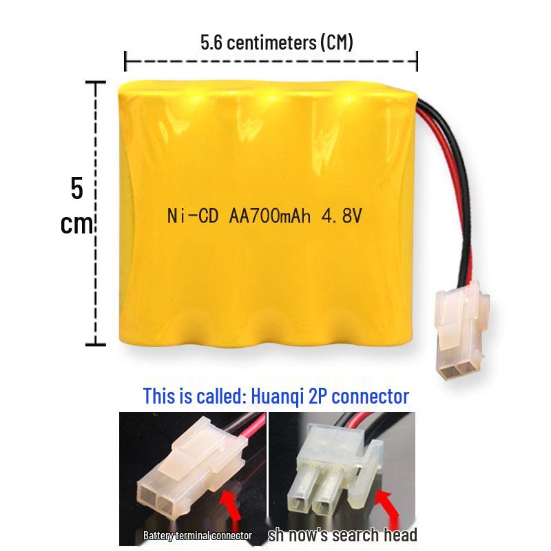 Rechargeable Battery Pack for Remote Control Toy Cars - 3.6V, 4.8V, 6V, 700mAh - Toy Accessories