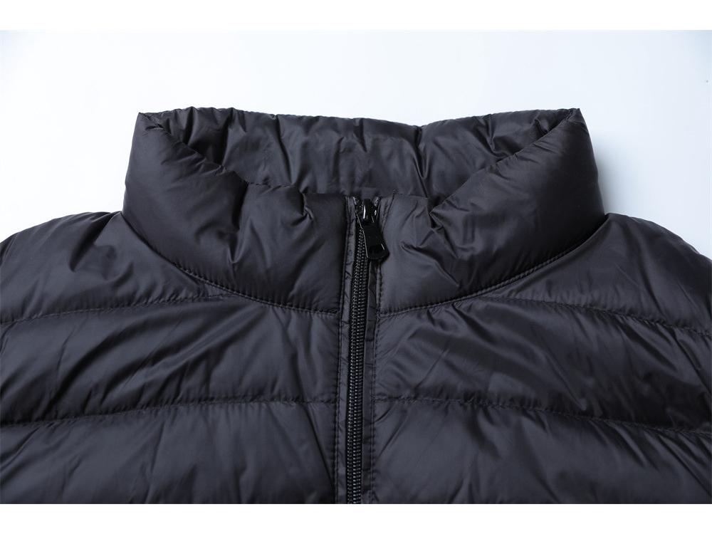 Herren 90% Daunen Stehkragen Weste - Leichte Weiße Entendaunen in Übergrößen