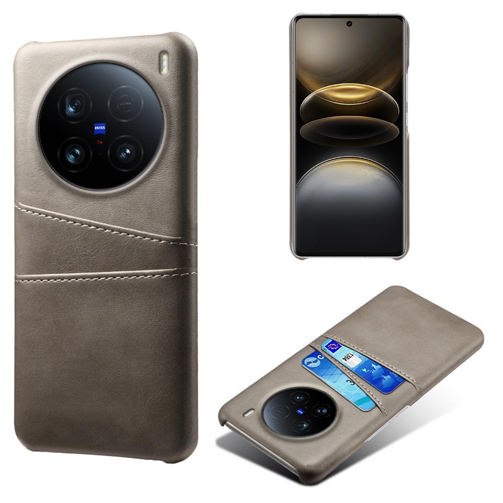 For Vivo X100 Ultra 5G Case Dual Card Slots PU Leather + Hard PC Phone Cover