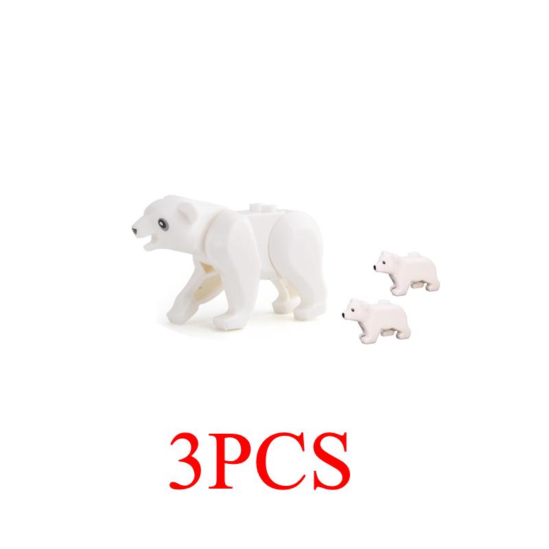 The Zoo Model African Elephants Camel Deer Crocodile Leopard Animal Building Blocks Educational Games Figure Brick Toys Kid B03