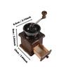 ABUL-4X Manual Coffee Grinder Wood / Metal Hand Mill Spice Mill (Wood Color)