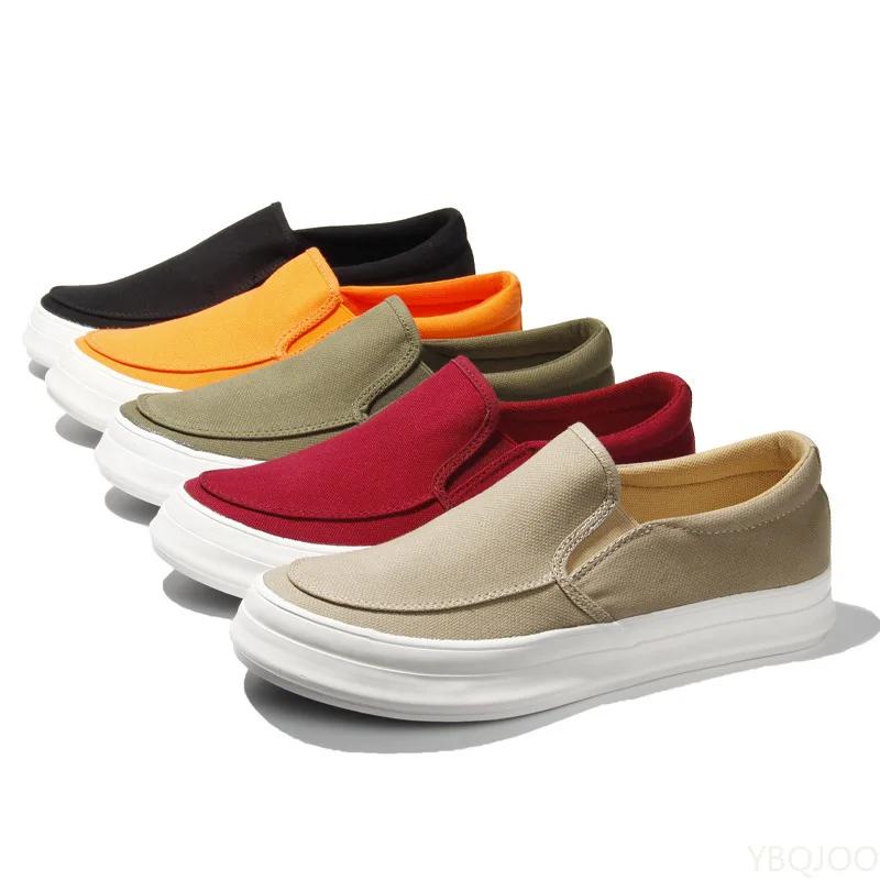 Fashion Men Casual Canvas Shoes Autumn 2025 Breathable Soft Slip-On Espadrilles Men Loafer Sneakers Comfort Low-top Sneakers Footwear