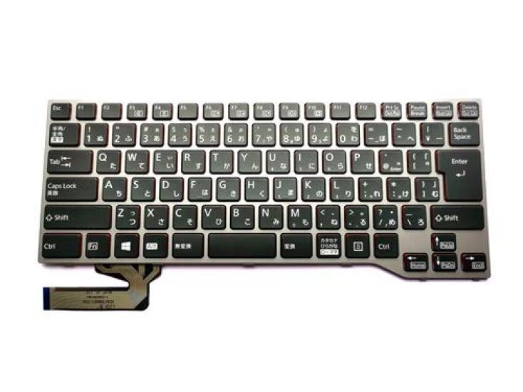 [IDVL] Fujitsu FMV LIFEBOOK E544J, E733G, E734, E736, E743G, E744, E746 Japanese Keyboard for Laptops with Silver Frame